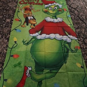 Grinch Christmas Fabric Door Cover